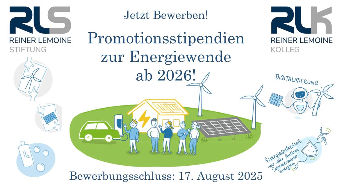 Bewerbungsphase für Promotionsstipendien der Reiner Lemoine Stiftung ab 2026 geöffnet!